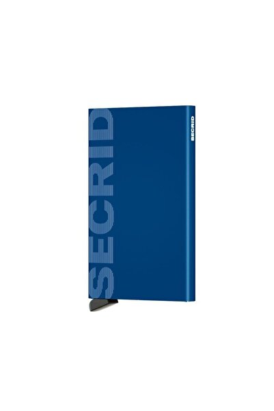 Secrid واقي البطاقة بشعار ليزر أزرق، غير متوفر - حامل بطاقات ألومنيوم أصلي خا...