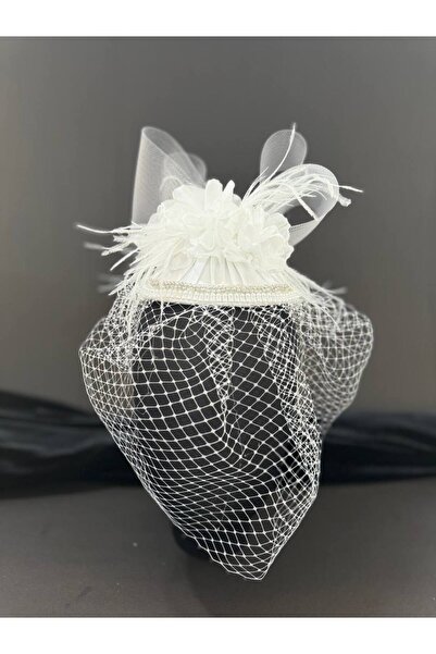 Cananshat Krem Vualet Gelin Kepi Nikah Şapkası Gelin Tacı Nedime Şapkası
