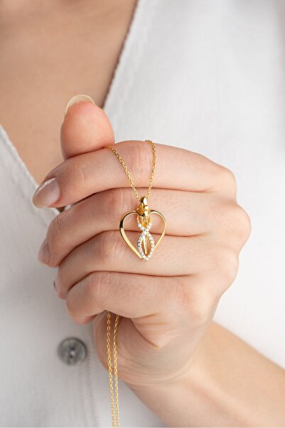 Silvano Jewelry 925 Ayar Gümüş Kalp Sarılan Çift Kolye