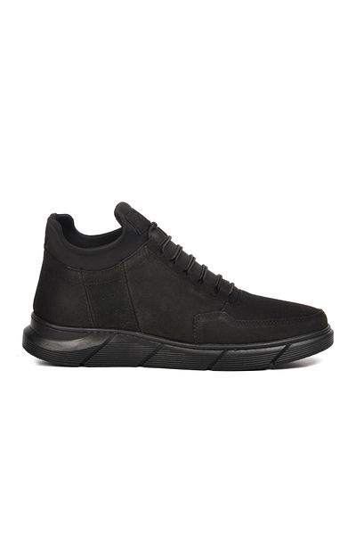 AYAKMOD Ανδρικές μπότες 726 Model Black Nubuck - Γνήσιο δέρμα