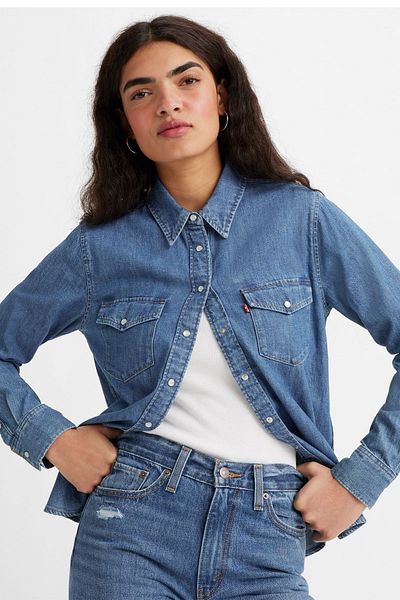 Levi's Cămașă din denim albastru pentru femei - 16786-0017
