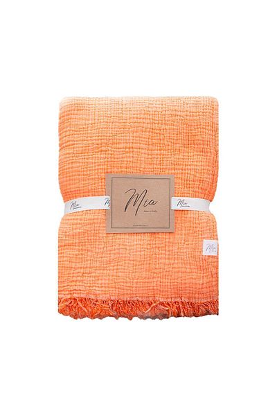 Mia Orange Muslin Bedspread - Single, 4 Layers, Pike