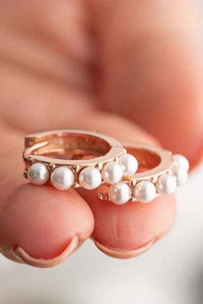 Silvano Jewelry 925 Ayar Gümüş İncili Halka Küpe