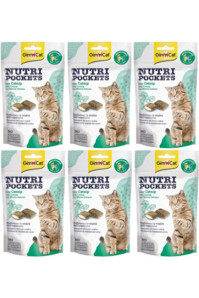 Gimcat Nutripockets Kedi Otlu Multivitamin Kedi Ödül Maması 60gr - 6 Adet