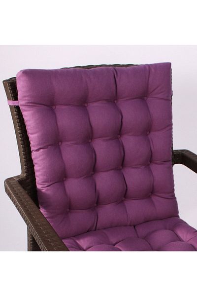 ALTINPAMUK Lotus Luxury Puffy Rattan Lotus Chair Cushion 43X93, Purple