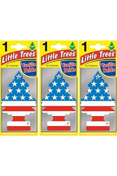 Car Freshner Little Trees Amerikan Bayraklı Vanilla Pride Oto Kokusu 3 Adet