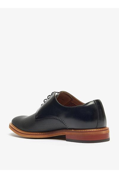 Duchini Men's Textured Derby Shoes with Lace-Up Closure