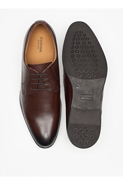 Duchini Men's Solid Derby Shoes with Lace-Up Closure