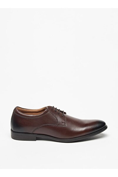 Duchini Men's Solid Derby Shoes with Lace-Up Closure