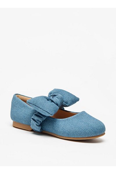 Juniors Bow Accent Slip-On Ballerina Shoes