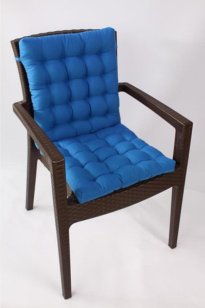 ALTINPAMUK Lotus Lux Pofidik Rattan Lotus Perna pentru scaun 43x93, Albastru