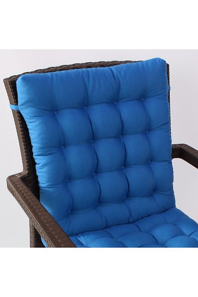 ALTINPAMUK Lotus Lux Pofidik Rattan Lotus Perna pentru scaun 43x93, Albastru