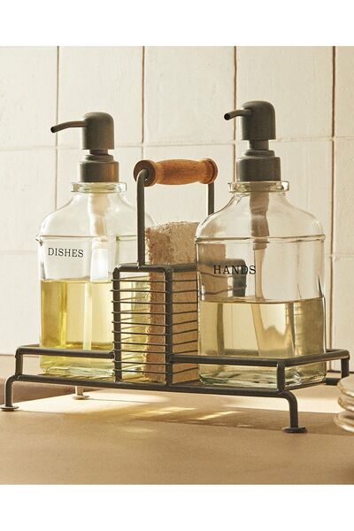 İDEA Standlı Çift Sıvı Sabunluk R77N7