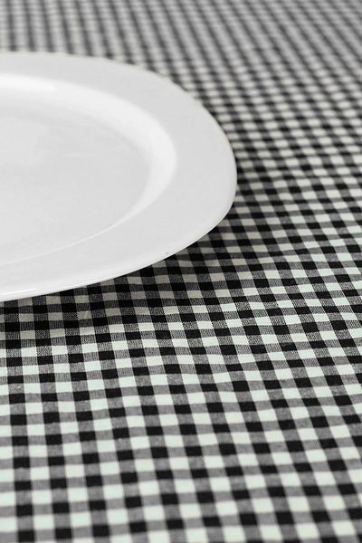 Lux Touch 170 x 170 Cm Pânză Neagră pentru Picnic Masă Zifir - Bumbac