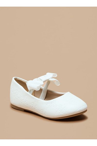 Flora Bella by Shoexpress Flora Bella Bow Accent Ballerina Shoes with Elasticated Band