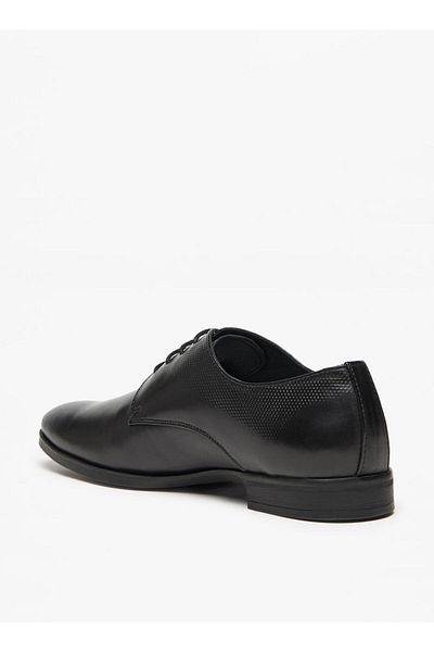LBL by Shoexpress Solid Derby Shoes with Lace-Up Closure