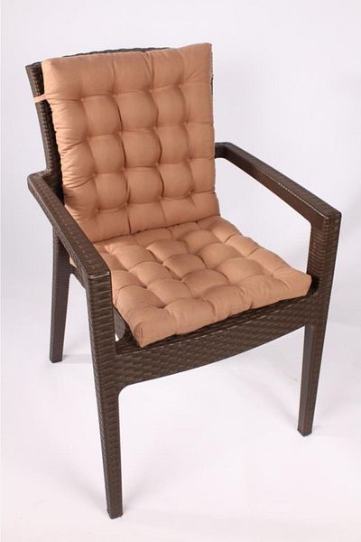ALTINPAMUK Lotus Luxury Pouf Rattan Lotus Cushion 43x93, Καφέ