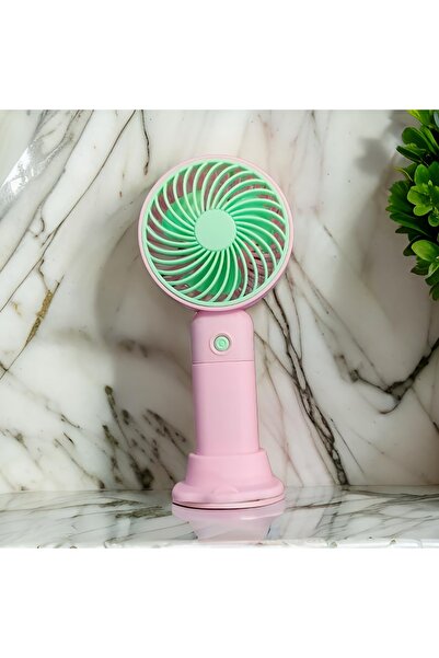 MJ TOYS Şarj Edilebilir Standlı Renkli Mini El Fan Taşınabilir Fan Günlük Kul...