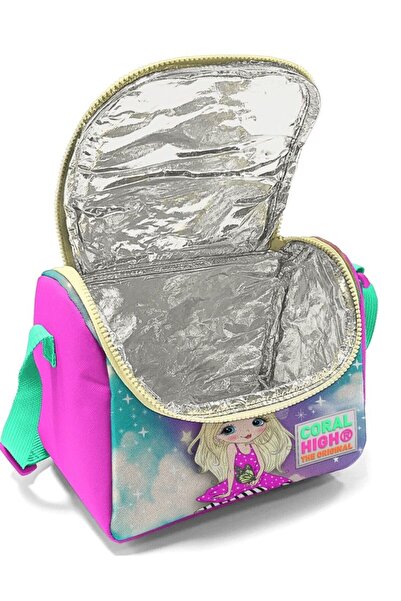 Coral High Water Green Unicorn School Bag and Waist Bag Set - Set of Three