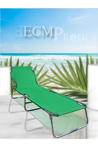 ecm proger Sırt Ayarlı Katlanabilir Kademeli Şezlong - Yeşil