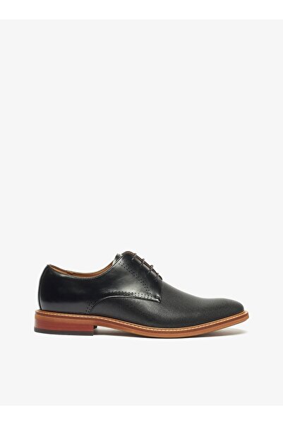 Duchini Men's Textured Derby Shoes with Lace-Up Closure