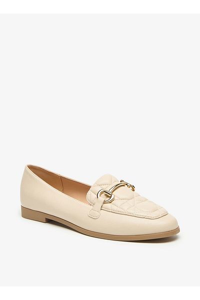 Celeste Women's Quilted Loafers with Metallic Accent