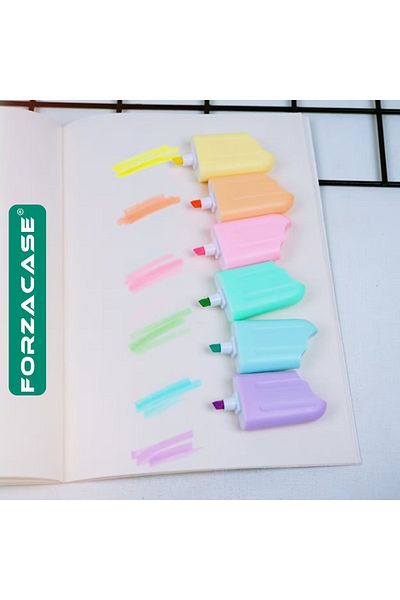 Forzacase Colorful Highlighter Ice Cream Pen (6 Pieces) - FC394