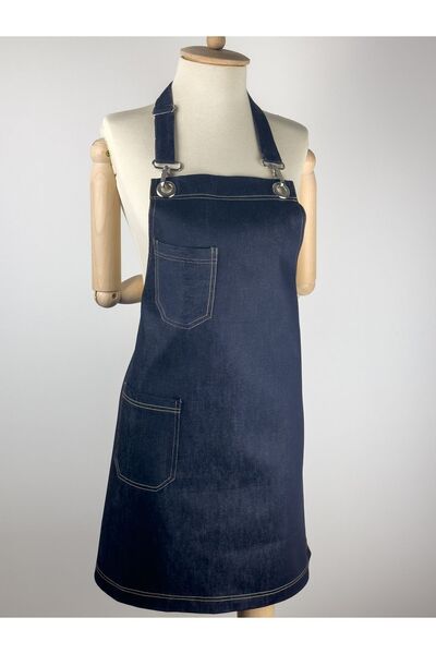 BOPER Boyundan Askılı Denim Mutfak, Bahçe, Seramik, Hobi Önlüğü