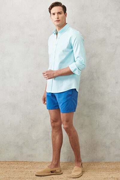 AC&Co / Altınyıldız Classics Ανδρικό σορτς μαγιό Indigo Standard Fit Quick Dry