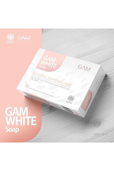 GAM Brightening Soap, Care Soap that Helps Brighten Dark Spots 85 Gr. White Soap