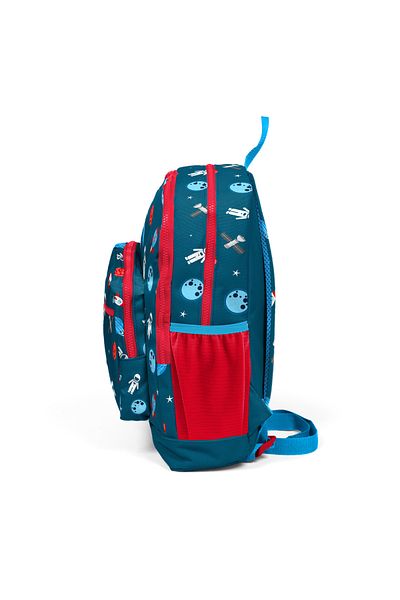 Coral Indigo Red Space Patterned 4 Compartment School BacKpacK - 23116
