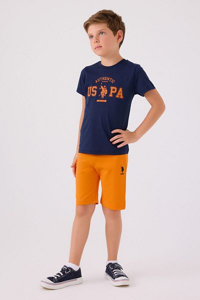 U.S. Polo Assn. Boy's Navy Blue Bermuda Suit