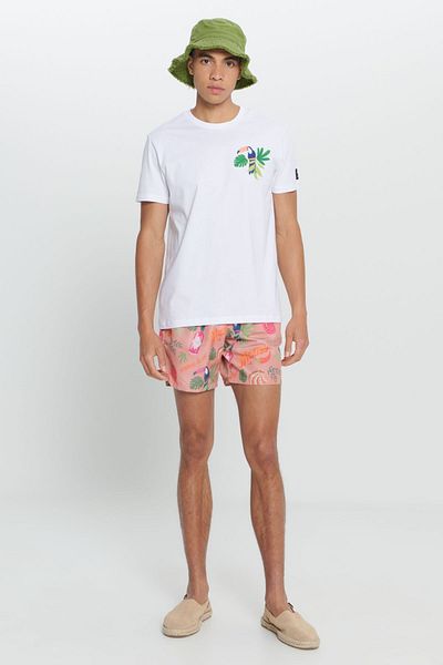 AC&Co / Altınyıldız Classics Pantaloni scurți de baie pentru bărbați, portocalii, cu croială standard, cu buzunare, cu uscare rapidă
