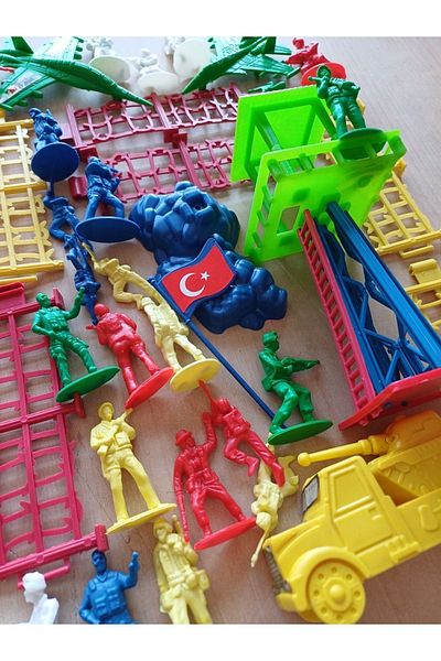 OYUNCAKSAHİLİ MILITARY SET WITH TOWER 60 PIECES TOY MEHMETCİK WATCH TOWER VEHICLE PLANE HOOK FENCE