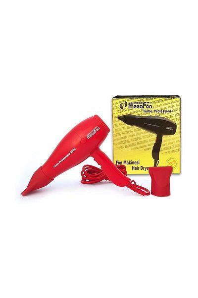 Johnson Professional Blow Dryer - Hair Dryer Blow Dryer 2400 W Red