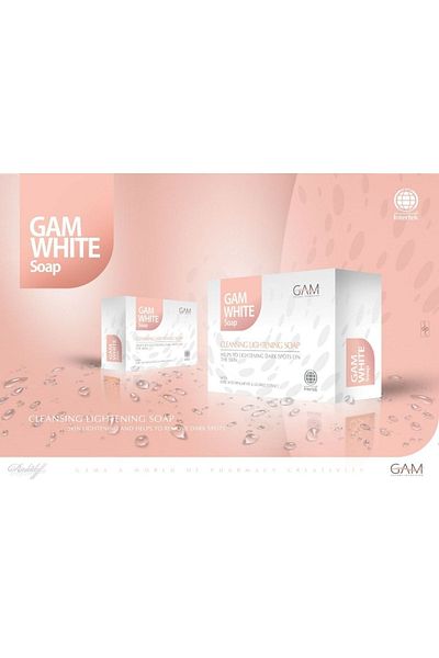 GAM Brightening Soap, Care Soap that Helps Brighten Dark Spots 85 Gr. White Soap