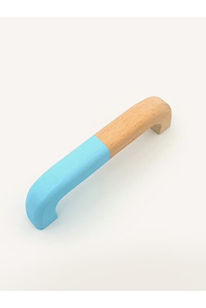 Kulpingo Yay Serisi 96 mm Mavi Ahşap Çocuk Odası Dolap Ve Çekmece Kulpu