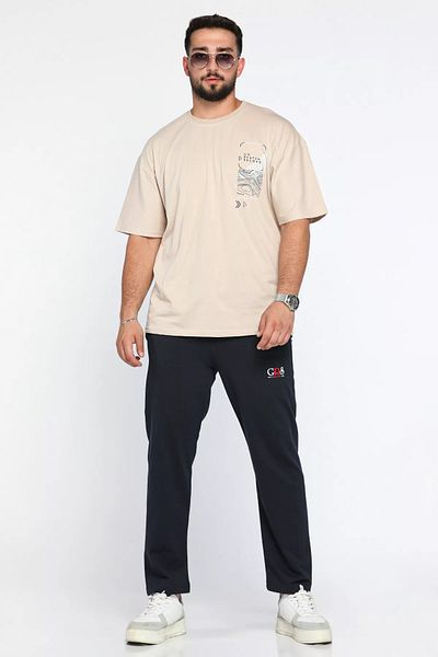 GÜLSELİ Ανδρικό φούτερ με στάμπα Navy Blue