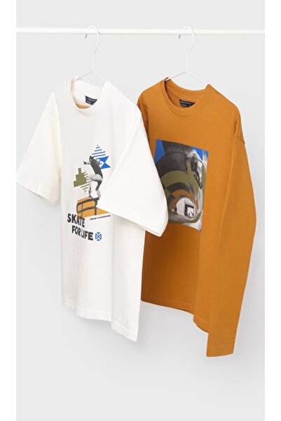 MAYORAL Комплект от 2 блузки с дълъг и къс ръкав за момчета