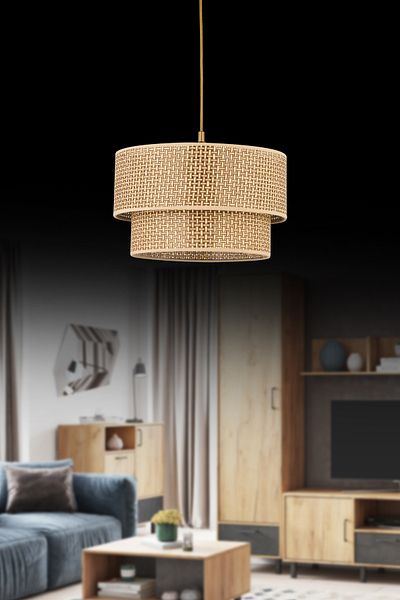 NisaLuce Nisa Luce Brown Double Layer Cake Pendant Lamp