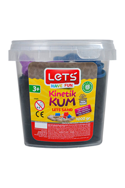Lets Kinetik Kum 1000 gr Siyah L10101