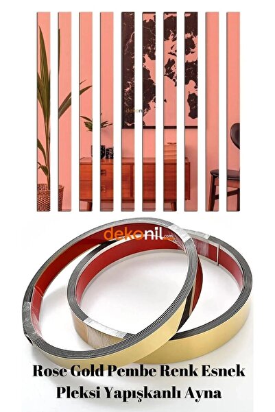 Dekonil Kendinden Yapışkanlı Şerit Pleksi Ayna 2,3cm*244cm (1 Adet)