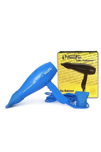 Johnson MegaFront Professional Hairdresser Hair Dryer / Blow Dryer 2400w Blue