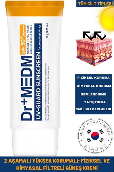 Dermal Dr+medm Spf50/pa++++ UV 50 Ml - High Protection Sunscreen with Physical and Chemical Filter