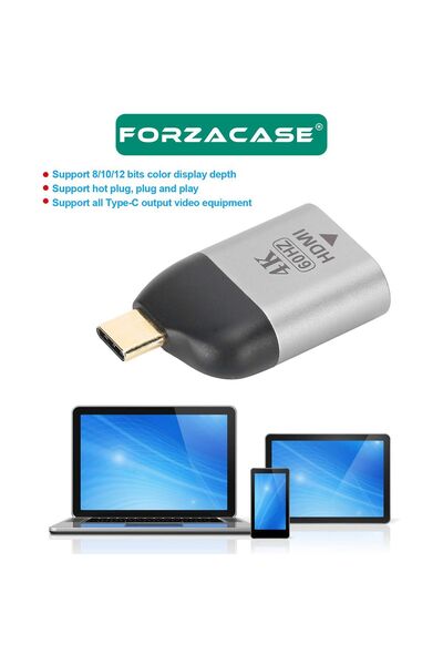 Forzacase Type-c To Hdmı 4k 60hz 1080p Type-c Iphone 15 16 Serisi Için Hdmı Dönüştürücü - Fc488