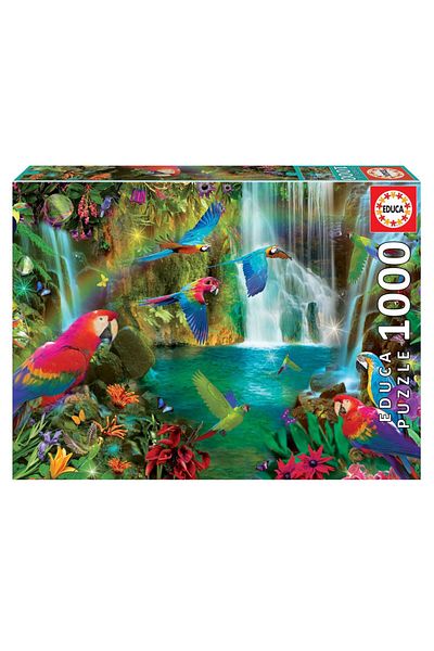 EDUCA Puzzle 1000 Pieces Tropical Parrots 18457