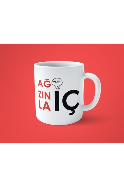 hesaplisiburada كوب بطبعة مع فمك الداخلي