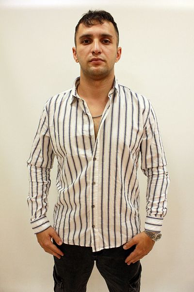 Twister Jeans Cămașă pentru bărbați cu mânecă lungă cu dungi albe - De exemplu, 1866