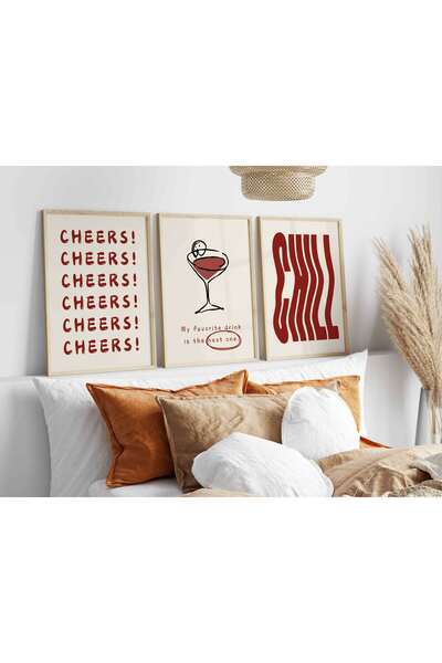 June Art Gallery Dekoratif Çerçevesiz Poster, Cheers Poster