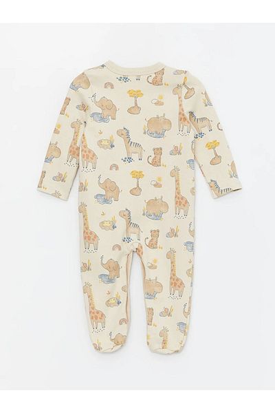 LC Waikiki LCW Baby Rundhals-Bedrucktes Krankenhausausgangsset für Jungen, 3-teilig
